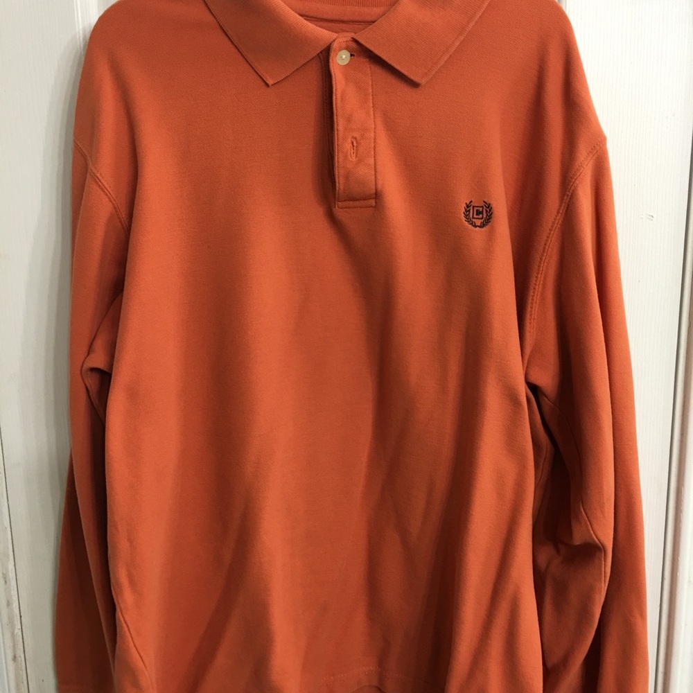 Chaps golf long sleeve polo men’s large